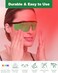 LIGHTMEUP Red Light Therapy Glasses Eye Protection Transparent Maintain Visibility Infrared Goggles Full WrapAround Design Adjustable Leg Suitable For Use With Infrared Red Light Therapy Devices