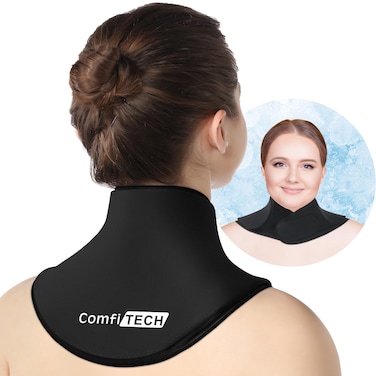 ComfiTECH Neck Ice Pack Wrap Gel Cooling Pad for Cervical and Shoulder Large 1 Pack