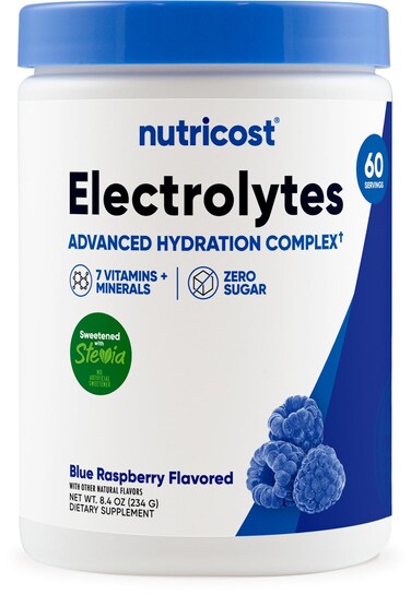 Nutricost Electrolyte Complex Powder 60 Servings Blue Raspberry