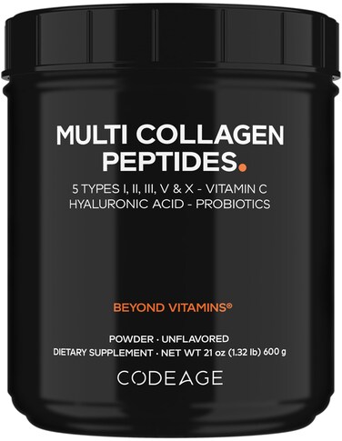 Codeage Multi Collagen Peptides Powder Probiotics Vitamin C 21 oz