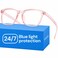 Gaoye Blue Light Glasses for Computer Gaming Transparent Pink