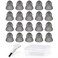 MicroEar Resound Compatible Hearing Aid Domes Smoky Power Dome Ear Tips 10mm20pcs