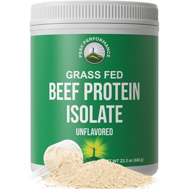 Peak Performance Grass Fed Beef Protein Powder Great Tasting Beef Protein Isolate Unflavored