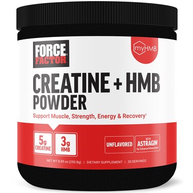 Force Factor Creatine HMB Powder 5g Creatine Monohydrate 3g myHMB