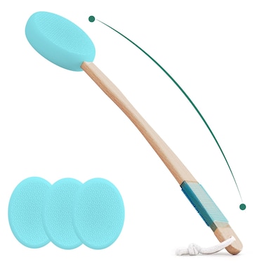 Svarvns Back Lotion Applicator with 4 Replaceable Pads Blue