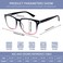 Sumkyle 3 Pack Progressive Multifocal Reading Glasses for Women Men Blue Light Blocking Computer Glasses Spring Hinge Readers3 pack black 125