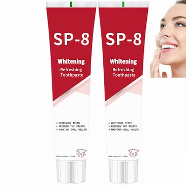QIMHETU SP8 Whitening Toothpaste 2 Pack Fresh Breath Toothpaste Daily Teeth Cleaning Paste