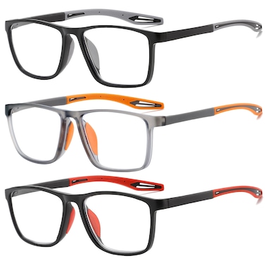 FSRTEP Reading Glasses for Men Sporty Design TR90 Blue Light Blocking Reader Comfortable and Flexible Lightweight 10