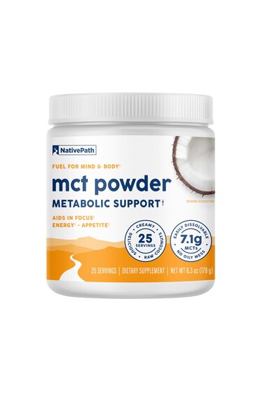 NativePath MCT Oil Powder Keto C8 C10 Unflavored 25 Servings