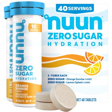 Nuun Zero Sugar Hydration Electrolyte Tablets Mixed Citrus GF Vegan 4PK