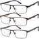 READITEASY 3 Pack Reading Glasses Men 10 Blue Light Blocking
