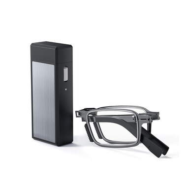 SKYOLUY Durable Ultra Thin and Lightweight Folding Reading Glasses for Men Women Blue Light Blocking Compact Computer Foldable Readers Pocket Portable Sturdy Frame With Case Black 20x