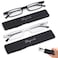SKYOAK 2 Pack Ultra thin Lightweight Folding Reading Glasses Women Men TR90 Blue Light Blocking Anti UV Foldable Compact Computer Readers Portable Unique Stretchable Slim Flat Case BlackClear 125