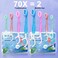 RR ORCRO 70Pack 5In1 Mini Disposable Toothbrushes with Toothpaste No Rinsing