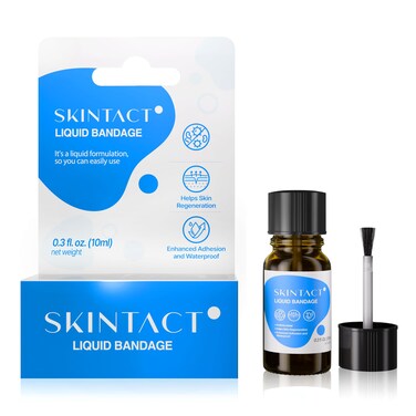LUCA AICell SkinTact Liquid Bandage with Centella Asiatica Extract Glyceryl Monolaurate LongLasting Waterproof Transparent Coverage for Minor Cuts Scrapes Keep in First Aid kit 03 oz