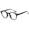 Dollger Blue Light Glasses for Women Men Retro Round Trendy Anti Blue Light Blocking Glasses for Computer Circle Acetate Frame Black