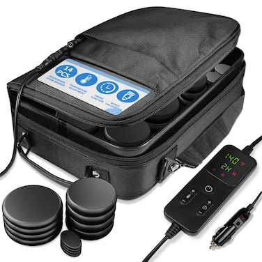 AICNLY Basalt Hot Stones Massage Set with Adjustable TemperatureTiming Function