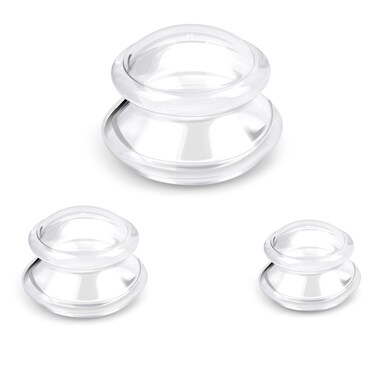 Excitsayno Silicone Cupping Therapy Sets 3 Cups Cupping Kit for Massage Therapy