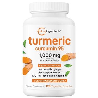 Micro Ingredients Turmeric Curcumin 1000mg Per Serving 120 Capsules