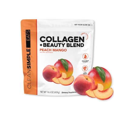 Clean Simple Eats Collagen Beauty Blend Peach Mango 30 Servings