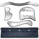 GYX COELE 4 in 1 Stainless Steel Muscle Scraper Tools SetGua Sha Massage Scraper Scraping Tool Physical Therapy 4PCS Set