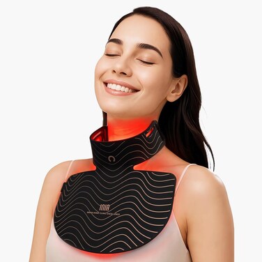 INIA Red Light Therapy Mask for Neck Chest 850nm NIR Red Yellow Light