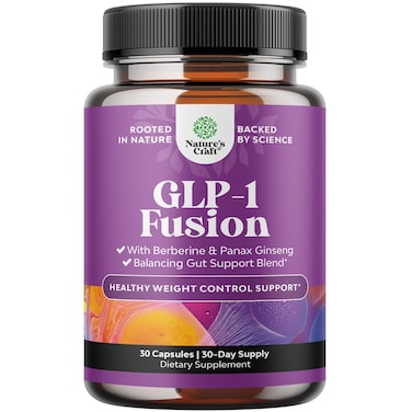 Natures Craft GLP1 Support Berberine Supplement for Metabolic Support 30 Count