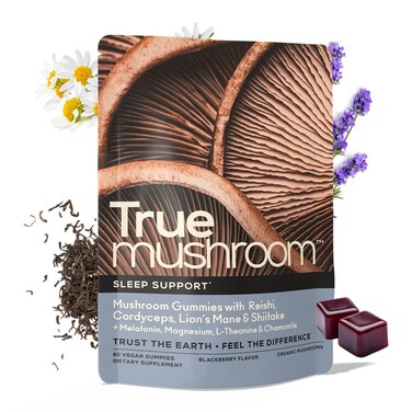 TrueMushroom Sleep Support Gummies BlackBerry 60 Count