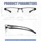 ZERPEET 2 Pack Mens Progressive Multifocal Reading GlassesHalf Rim Metal Frame TR90 Temples Blue Light Blocking Anti Eyestrain Multifocus Computer Readers25x
