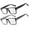 SKYOAK Excellent TR90 Unbreakable Progressive Multifocus Reading Glasses for Men Thick Frame Anti Blue LightUV Readers 2 PACK Quality Chunky Computer Glass NoLine Multifocal Eyeglasses C1 15x