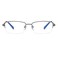 QECEPEI Rectangle Mens Semi Rimless Metal Blue Light Blocking Glasses