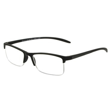 Foster Grant Mens Paolo Rectangular Reading Glasses Black 59mm 125
