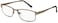 Foster Grant Mens Samson Rectangle Blue Light Reading Glasses Gunmetal