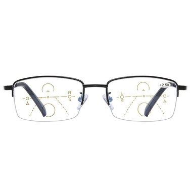 MIRYEA Progressive Multifocus Reading Glasses Blue Light Blocking Computer Readers 25