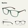 OPULIZE Max Classic Reading glasses for Women MenScratch Resistant Large Rectangular frame with Spring Hinges Green 3 Pack of 1