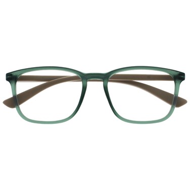 OPULIZE Max Classic Reading glasses for Women MenScratch Resistant Large Rectangular frame with Spring Hinges Green 3 Pack of 1