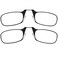 ThinOptics Readers Rectangular Reading Glasses Black 44mm 25