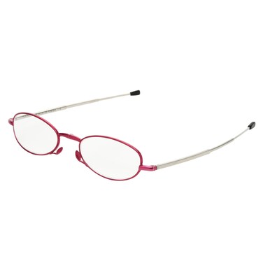 Foster Grant Gideon Rectangular Flat Micro Reading Glasses for Women MagentaTransparent 64 mm 15