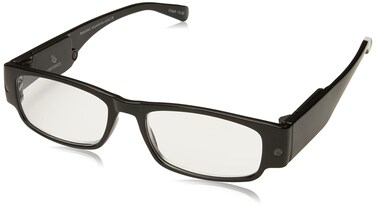 Foster Grant Mens Lloyd Lightspecs Lighted Glasses Reading BlackTransparent 59 Mm US 2x
