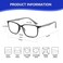 BLUEMOKY Blue Light Reading Glasses for Men 2 PACK Readers for Men Square Frame Computer GlassesAnti Eyestrain200