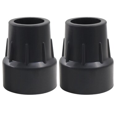 Bonsicoky 2 Pack Rubber Cane Tips 1 Inch Black