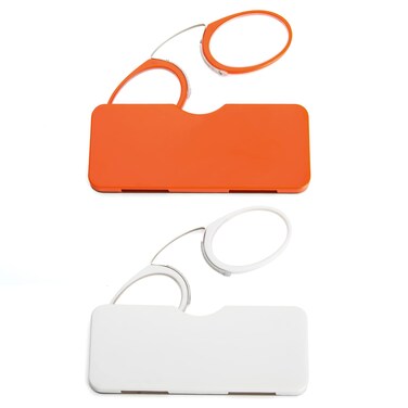 DXYXYO Armless Reading Glasses Clip on Nose 2 Pack Mini Thin Readers 35