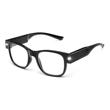 SKYWAY Reading Glasses Lighted Rechargeable Magnifying LED Readers with Lights Eyewear Clear Vision Unisex20X