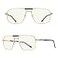 RB.Pilot RBPilot Reading Glasses for Men Square Double Bridge Blue Light Blocking Computer Readers gold 200