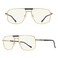 RB.Pilot RBPilot Reading Glasses for Men Square Double Bridge Blue Light Blocking Computer Readers gold 200