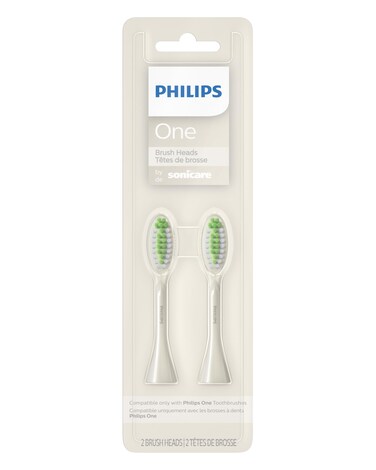 Philips Sonicare One Genuine Replacement Brush Heads 2Pack White