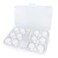 LCFALO 6 Pack Contact Lens Case contacts lenses travel clear bulk organizer cases with stick tool set