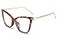 FEISEDY Oversized Cat Eye Glasses Frame Blue Light Blocking Eyewear for Women B2589