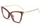 FEISEDY Oversized Cat Eye Glasses Frame Blue Light Blocking Eyewear for Women B2589
