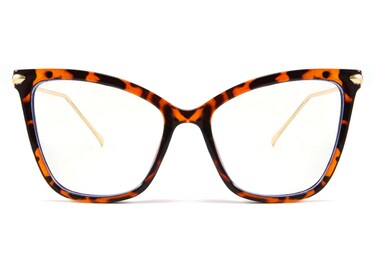 FEISEDY Oversized Cat Eye Glasses Frame Blue Light Blocking Eyewear for Women B2589